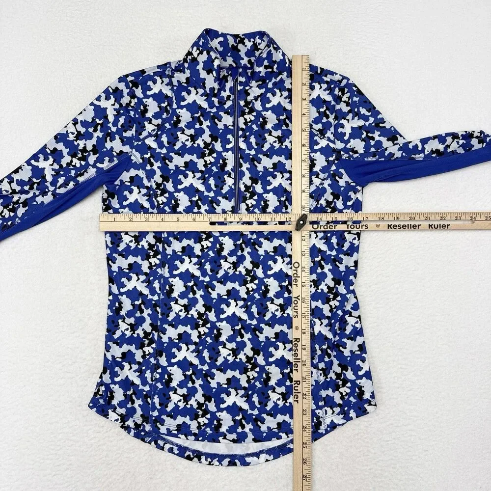 Zero Restriction Golf Pullover Top Womens Size Small Blue Camouflage Performance - Picture 8 of 10